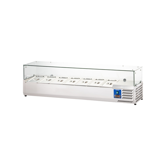 834730V01_Main_product_photo_WxTmviNu7kaY.jpg Starline Pizzakühlaufsatz, 7x GN 1/3, Edelstahl 1600x395x440 mm (BxTxH) – Bild 1