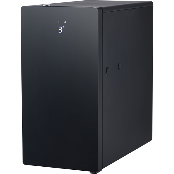 844108V01_Main_product_photo_zZBwnHZ8dFs3.jpg Milchkühlschrank, schwarz, mit Temperaturanzeige, 240x470x472 mm (BxTxH), 0,065 kW – Bild 1