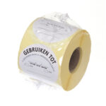 Hendi Lebensmittelsicherheit-Aufkleber, mehrfach verwendbar, leicht entfernbar, „VERWENDEN VOR“, Weiß, 500 Stk., ⌀50mm