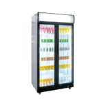 Glastür-Kühlschrank mit Werbedisplay, zwei Flügeltüren, 870x605x1996 (BxTxH) – Bild 2
