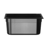 Hendi Gastronorm-Behälter 1/2, Profi Line, GN 1/2, 9,5L, Schwarz, 325x265x(H)150mm