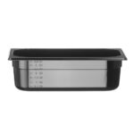 Hendi Gastronorm-Behälter 1/3, Profi Line, GN 1/3, 4L, Schwarz, 325x176x(H)100mm