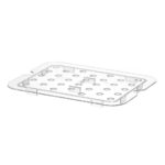 Hendi Perforiertes Abtropfgitter für Gastronorm-Behälter aus Polycarbonat, Profi Line, GN 1/2, Transparent, 265x206mm