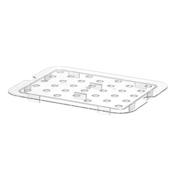 868546_OBW_2024_01_IMGP3060.jpg Hendi Perforiertes Abtropfgitter für Gastronorm-Behälter aus Polycarbonat, Profi Line, GN 1/2, Transparent, 265x206mm – Bild 1