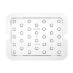 Hendi Perforiertes Abtropfgitter für Gastronorm-Behälter aus Polycarbonat, Profi Line, GN 1/2, Transparent, 265x206mm – Bild 2