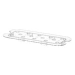 Hendi Perforiertes Abtropfgitter für Gastronorm-Behälter aus Polycarbonat, Profi Line, GN 1/3, Transparent, 266x116mm