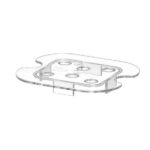 Hendi Perforiertes Abtropfgitter für Gastronorm-Behälter aus Polycarbonat, Profi Line, GN 1/6, Transparent, 118x106mm