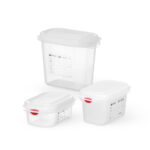 Hendi GN 1/9 Behälter, Polypropylen, GN 1/9, 1,5L, Transparent, 176x108x(H)150mm, Rechteckig – Bild 3