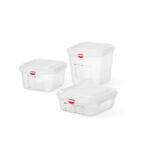 Hendi GN 1/6 Behälter, Polypropylen, GN 1/6, 2,6L, Transparent, 176x162x(H)150mm, Rechteckig – Bild 3
