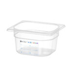 Hendi Gastronorm-Behälter 1/6, GN 1/6, 1,6L, Transparent, 176x162x(H)100mm