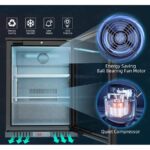 Bar Display Cooler, eine Flügeltür, 600x530x835 mm (BxTxH), schwarz – Bild 4