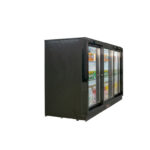 Bar Display Cooler, drei Schiebetüren, 1350x530x835 mm (BxTxH), schwarz – Bild 2