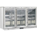 Bar Display Cooler, drei Flügeltüren, 1350x530x835 mm (BxTxH), Edelstahl