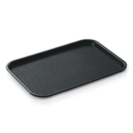 Was Germany Tablett Set FAST FOOD, 35 x 27 x 1,5 cm, schwarz, Set á 24 Stück, Polypropylen