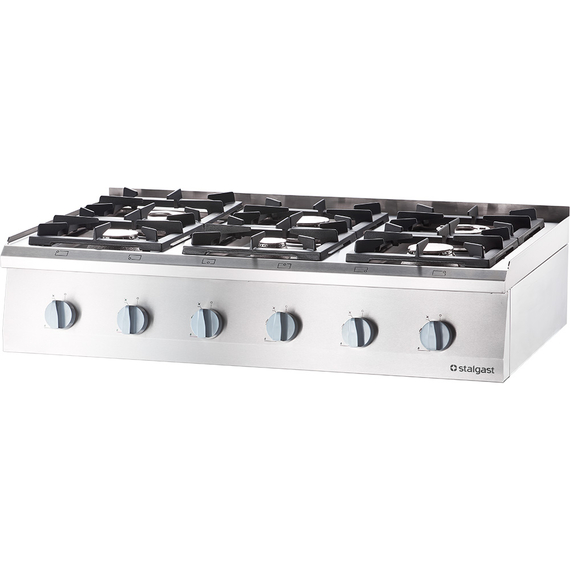 9707210V01_MAIN_PRODUCT_PHOTO_jm9Rr0bxTKfj.jpg Stalgast Edelstahl Gas-Kochfeld mit 6 Brennern (3,5+2x5+2x7+9) als Tischgerät, Serie 700ND – Bild 1