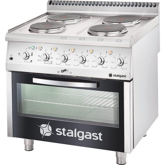 9715000A44V03_Main_product_photo_PMFqrfgexdKF.jpg Stalgast Elektro-Herd mit 4 Kochplatten und Umluft-Backofen GN 1/1, Serie 700 ND – Bild 1