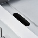 Stalgast Gas-Griddleplatte, verchromt, Tischgerät, Serie 700 ND - ½ glatt / ½ gerillt 800x700x250 mm (BxTxH) – Bild 2