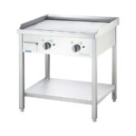 Stalgast Elektro-Griddleplatte als Standgerät - glatt, Unterbau offen, 800 x 700 x 850 mm (BxTxH)