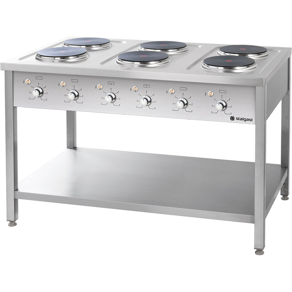 979600A44V03_Main_product_photo_0Q7ZDcXSZXpS.jpg Stalgast Edelstahl Elektroherd Serie 700, 6 Platten à 2,6 kW, 1200x700x850 (BxTxH) – Bild 1