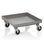 Was Germany Transportwagen mit Griff, 53 x 53 x 90 cm, Polypropylen, Stahl