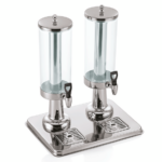 Was Germany Getränkedispenser, 2+3 ltr., 41,5 x 31,5 x 50 cm, Chromnickelstahl, Polycarbonat