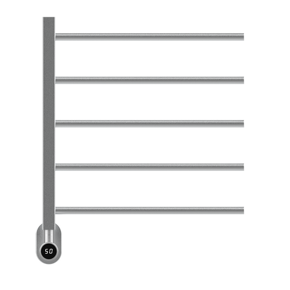 Aliseo_towel-heater_amber-pro_5-pipes_992363.png Aliseo Amber Pro Handtuchwärmer Handtuchheizkörper - 5 Rohre, gebürstetes Chrom – Bild 1