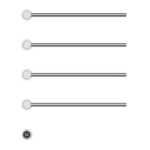Aliseo Pearl Pro Handtuchwärmer Handtuchheizkörper - 3 Rohre, chrom – Bild 2