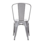 Bolero Bistro Stahl Beistellstühle Gun Metal Grau (4 Stück) – Bild 4