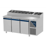 Prismafood Kühltisch 3 Türen ohne Edelstahlabdeckung Kapazität: 460 lt Temperatur: 0°C/+10°C