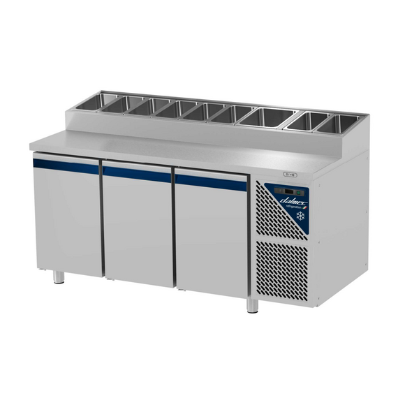 PCS803.png Prismafood Kühltisch 3 Türen ohne Edelstahlabdeckung Kapazität: 606 lt Temperatur: 0°C/+10°C – Bild 1