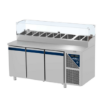 Prismafood Kühltisch 3 Türen mit Edelstahlabdeckung Kapazität: 606 lt Temperatur: 0°C/+10°C