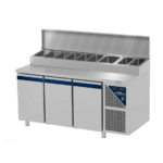Prismafood Kühltisch 3 Türen mit Schaukasten Kapazität: 606 lt Temperatur: 0°C/+10°C
