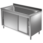 Prismafood Topf - Spülschrank 1,6m - 1 Becken L136xB42xT35cm STD
