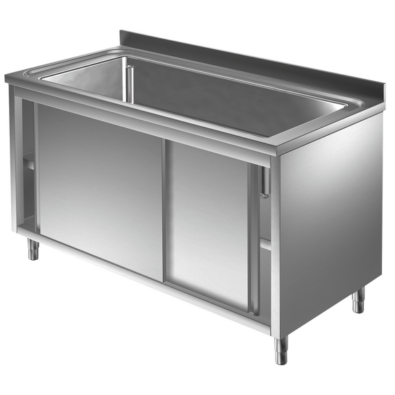 SLA1V1_owzh-zg.png Prismafood Topf - Spülschrank 1,2m - 1 Becken L106xB50xT38cm STD – Bild 1