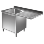 Prismafood Spülmaschinen Spülschrank 1,4m - 1 Becken links L50xB40xT25cm STD