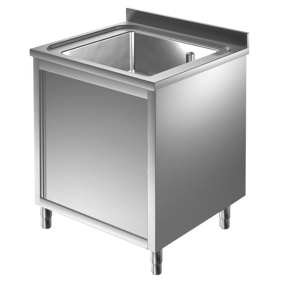 SLA1V_bx3b-gd.png Prismafood Spülschrank mit Flügeltüre 1 Becken STD – Bild 1