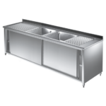 Prismafood Spülschrank 1,8m - 2 Becken mittig L50xB40xT25cm STD