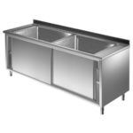 Prismafood Topf - Spülschrank 2,0m - 2 Becken L86xB50xT35cm STD