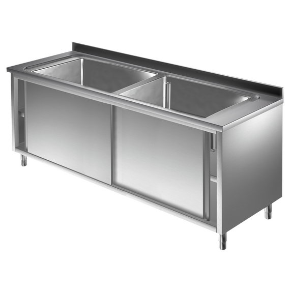 SLA2Vgr_ishz-vr.png Prismafood Topf - Spülschrank 2,0m - 2 Becken L86xB50xT35cm STD – Bild 1