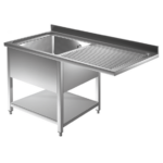Prismafood Spülmaschinen Spültisch 1,4m - 1 Becken links L60xB50xT30cm STD