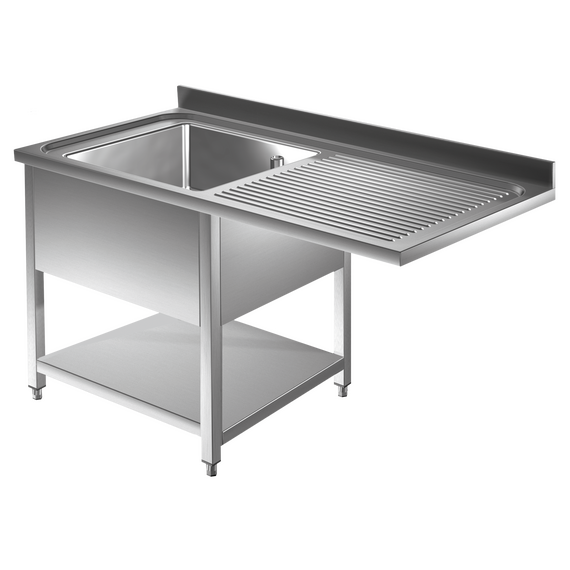 SLG1VLD_bjuy-y3.png Prismafood Spülmaschinen Spültisch 1,4m - 1 Becken links L60xB50xT30cm STD – Bild 1