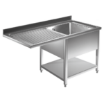 Prismafood Spülmaschinen Spültisch 1,4m-1 Becken rechts L50xB40xT25cm STD