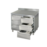 Prismafood Schubladenschrank 1,0m - mit 6 Schubladen und Aufkantung STD