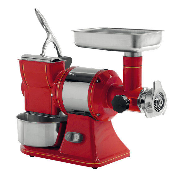 TG12R.png Prismafood Fleischwolf/Käsereibe-Kombi retro - Edelstahlmahlgruppe - Produktion FW: 200 kg/Std - KR: 50 kg/Std – Bild 1