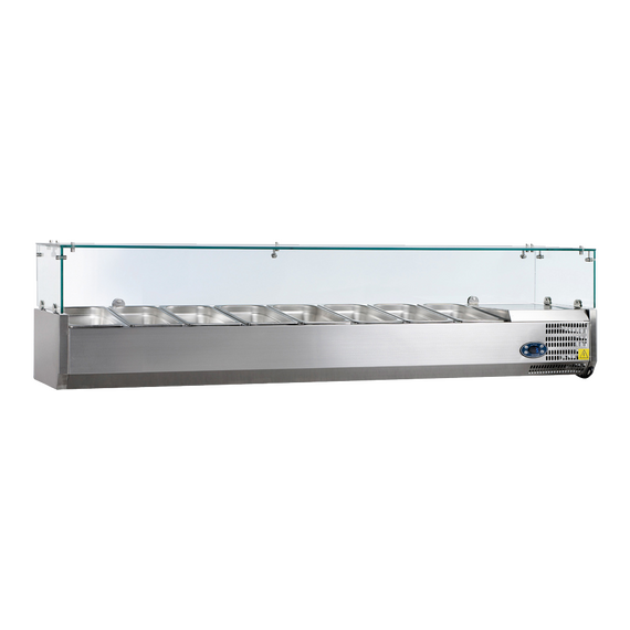 VK38-180.png Prismafood Aufsatzvitrine 1800 Behälter: 8x1/3 – Bild 1