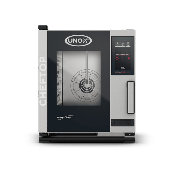 XECC-0523-E1RM.jpg UNOX CHEFTOP MIND.Maps ONE COMPACT XECC-0523-E1RM Professioneller Countertop-Ofen 5 Einschübe GN 2/3 Elektrisch Türöffnung rechts – Bild 1