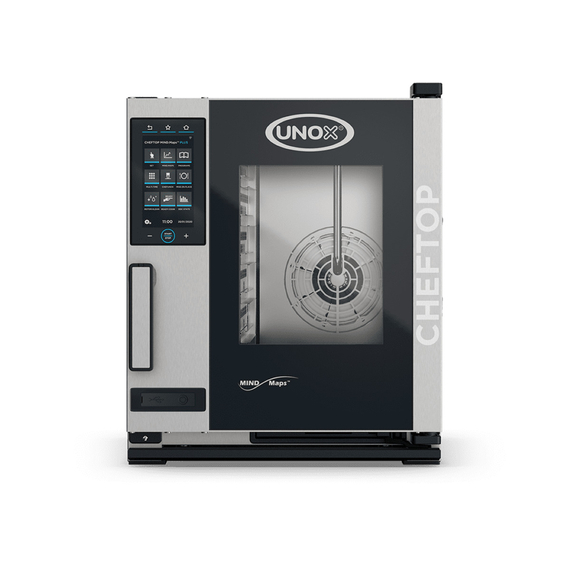 XECC-0523-EPLM.jpg UNOX CHEFTOP MIND.Maps PLUS COMPACT XECC-0523-EPLM Professioneller Countertop-Ofen 5 Einschübe GN 2/3 Elektrisch Türöffnung links – Bild 1