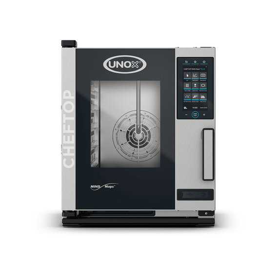 XECC-0523-EPRM.jpg UNOX CHEFTOP MIND.Maps PLUS COMPACT XECC-0523-EPRM Professioneller Countertop-Ofen 5 Einschübe GN 2/3 Elektrisch Türöffnung rechts – Bild 1