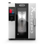 UNOX CHEFTOP-X XEDA-1011-EXRS-PO Professioneller Countertop-Ofen 10 Einschübe GN 1/1 Elektrisch Türöffnung rechts