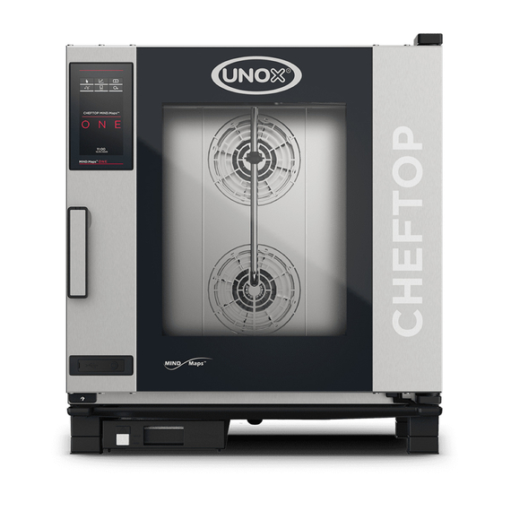 XEVC-0711-E1LM.jpg UNOX CHEFTOP MIND.Maps ONE XEVC-0711-E1LM Professioneller Countertop-Ofen 7 Einschübe GN 1/1 Elektrisch Türöffnung links – Bild 1